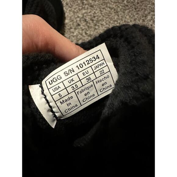 UGG Shaina Sweater‎ Cuff Bootie black size 5 new - Picture 6 of 6